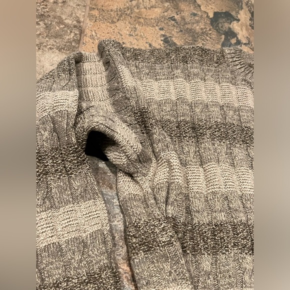 Vintage Made in USA Bill Blass Brown cable knit striped sweater men’s size XL - Picture 6 of 8